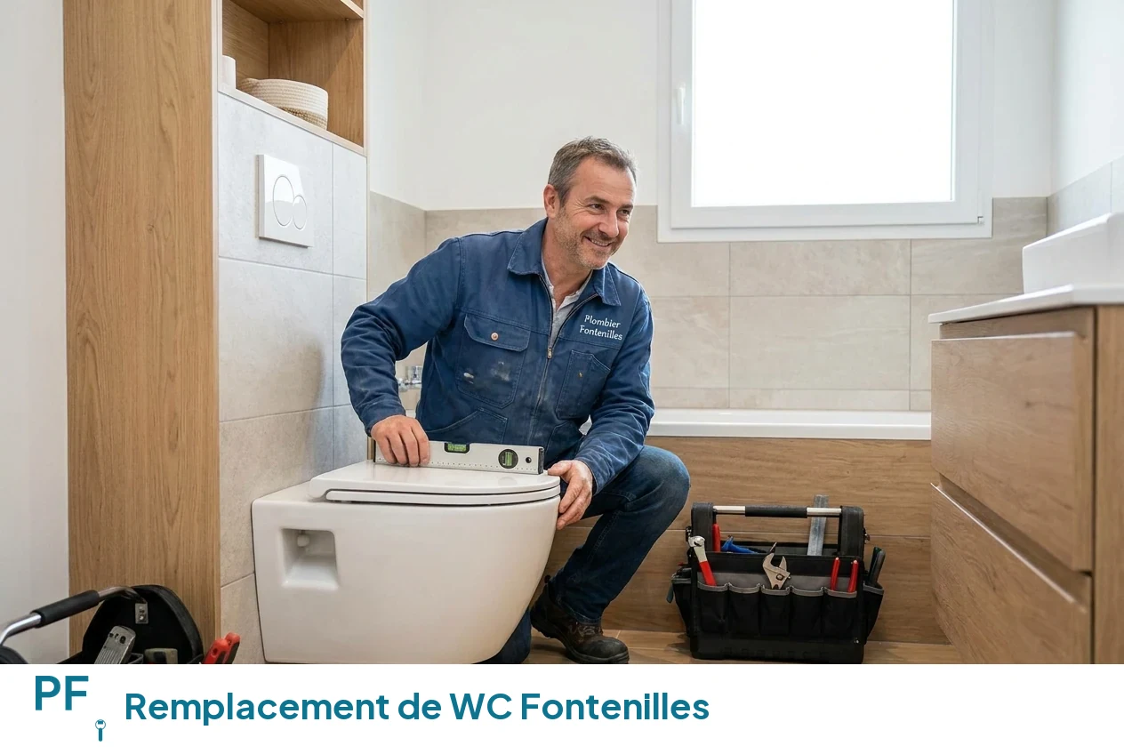 Remplacement de WC à Fontenilles